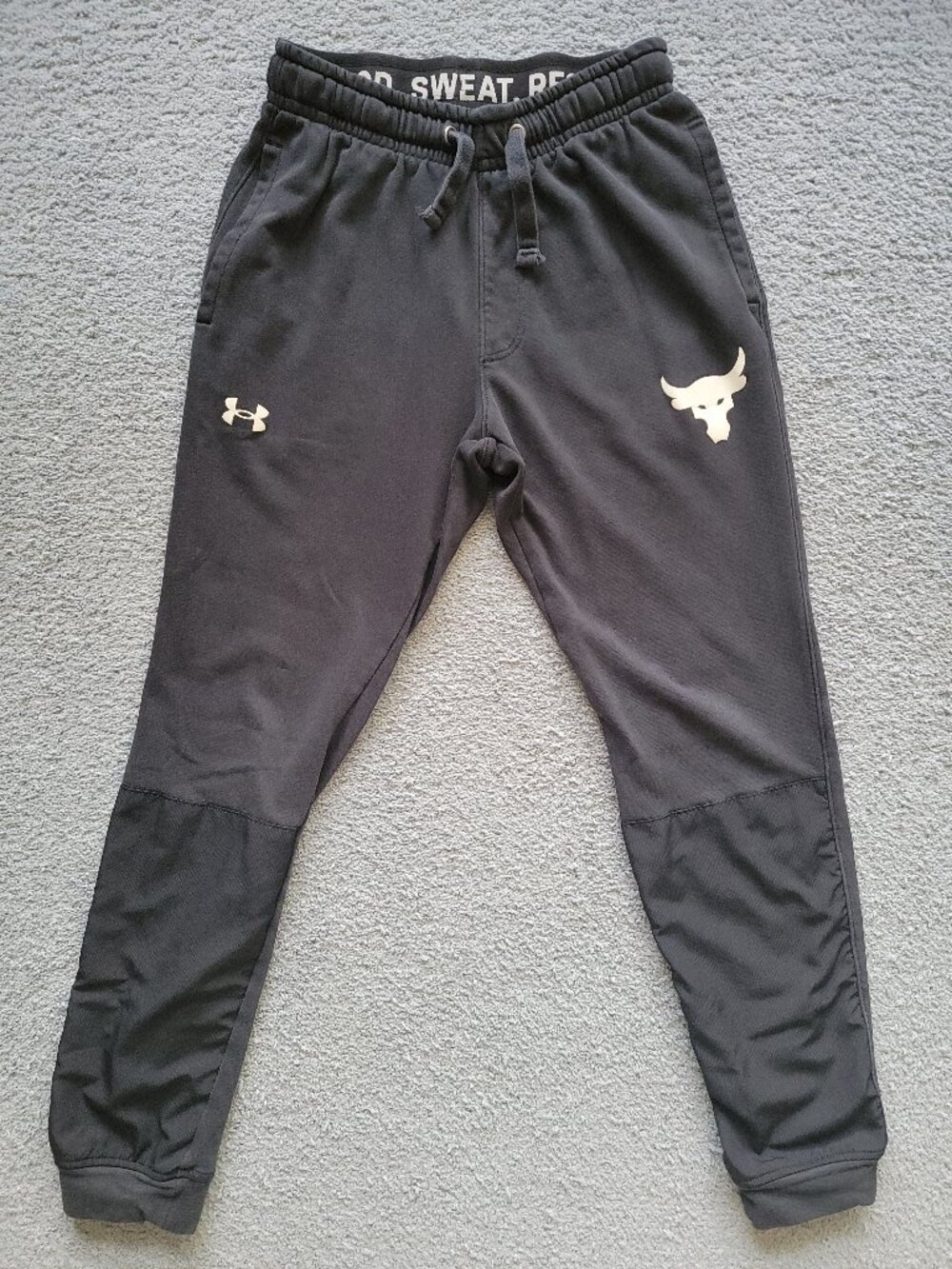 Under Armour Project Rock "Blood Sweat Respect" Terry Joggers MENS SIZE SMALL